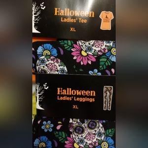 Bobbie Brooks Halloween Tee & Leggings "HALLO QUEEN", Size XL NWT
